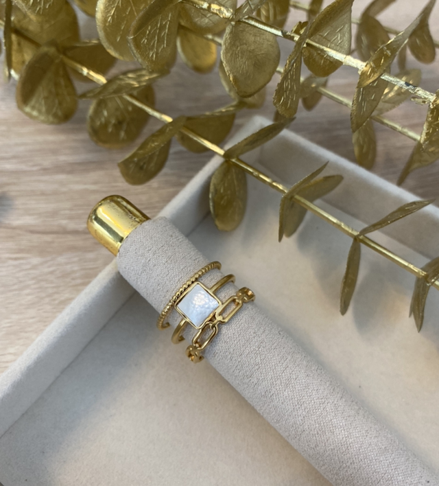 Bague ajustable émeraude 