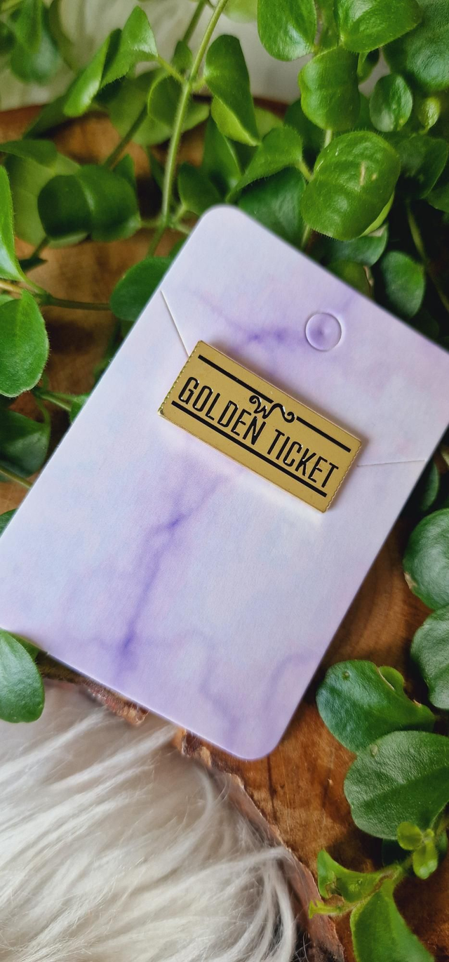 Wonka Golden Ticket Pin Badge 