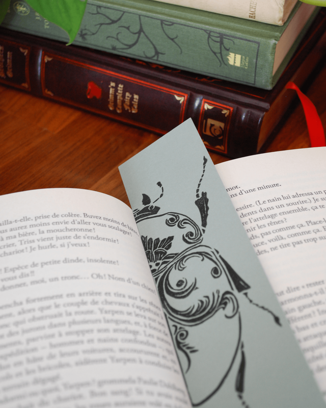 Marque-page scarabée vert