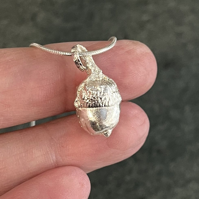 Solid Silver Acorn