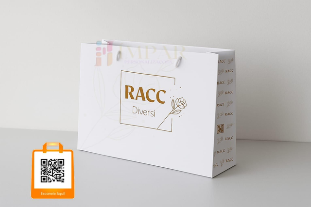 Kit 10 Sacolas Personalizadas ( Média/Grande) + BRINDE: 10 Rótulos Adesivos 