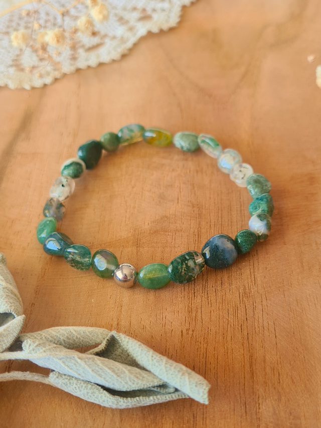 Bracelet Astéria Agate mousse - Ancrage