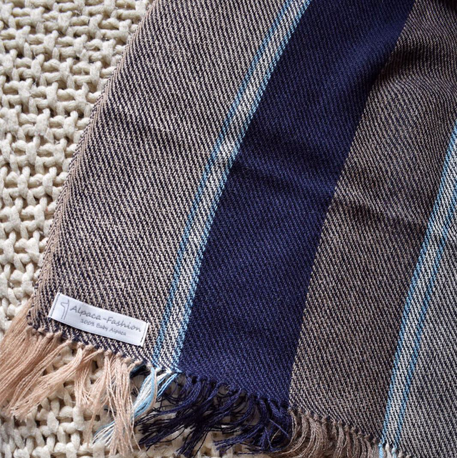 Herensjaal 100% baby alpaca 180cm x 35cm