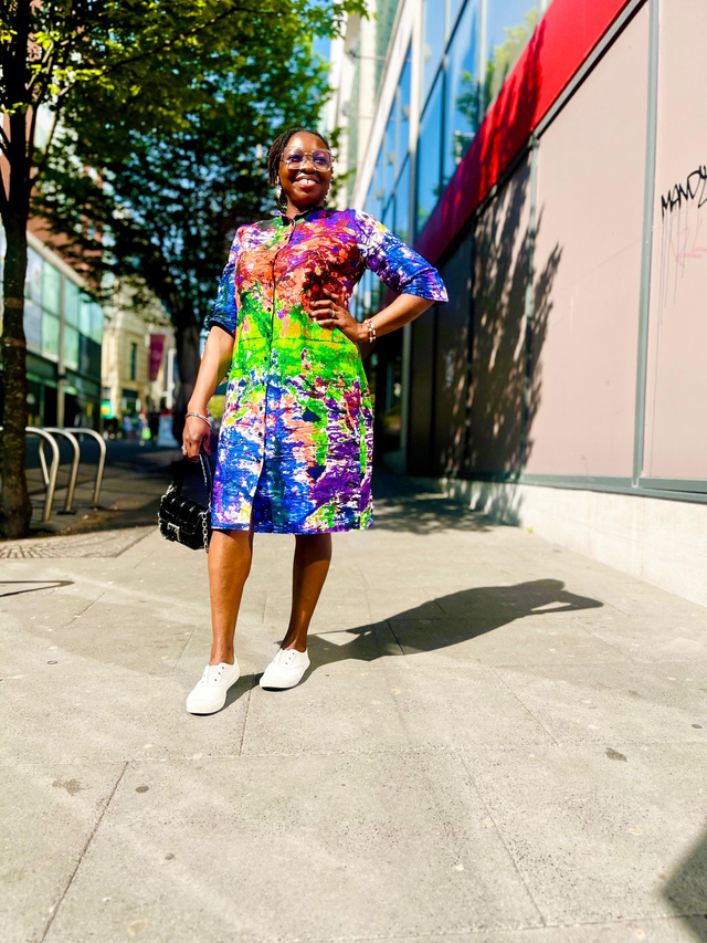 Colourful Ankara Shirt Dress