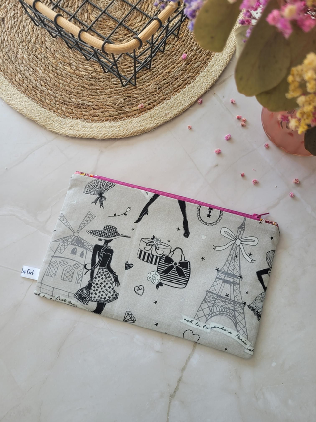 Pochette zippée Paris
