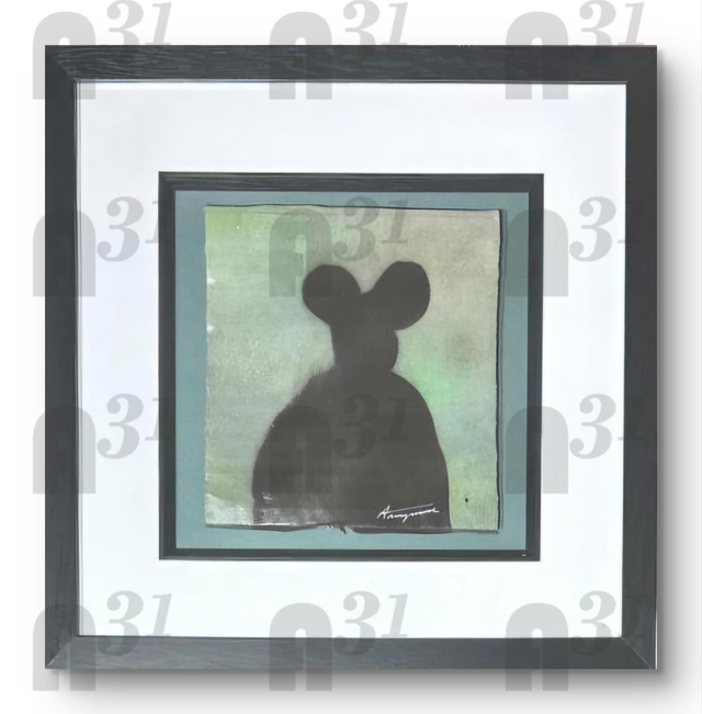 109 Anonymouse Mouse framed holographic original 