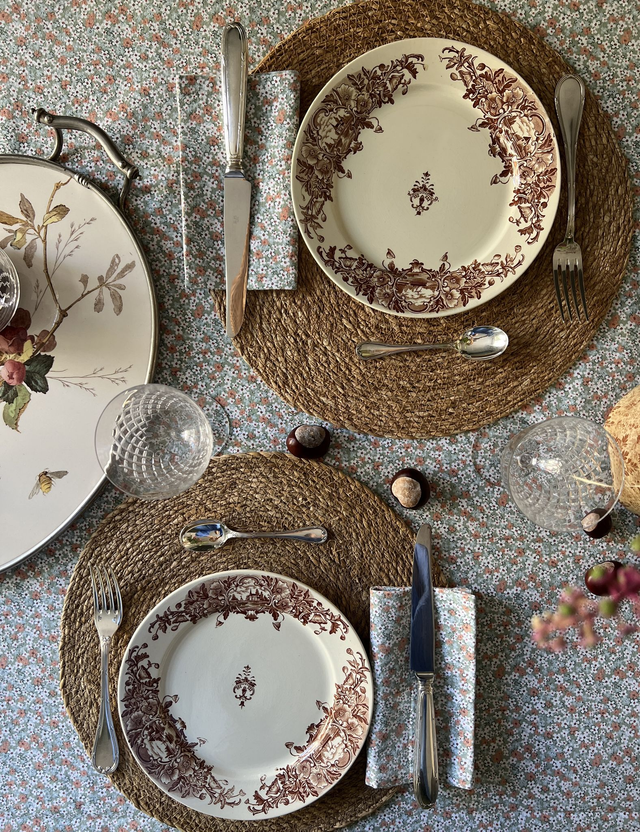 MARINE - Les assiettes plates de la manufacture Badonviller - Terre de Fer