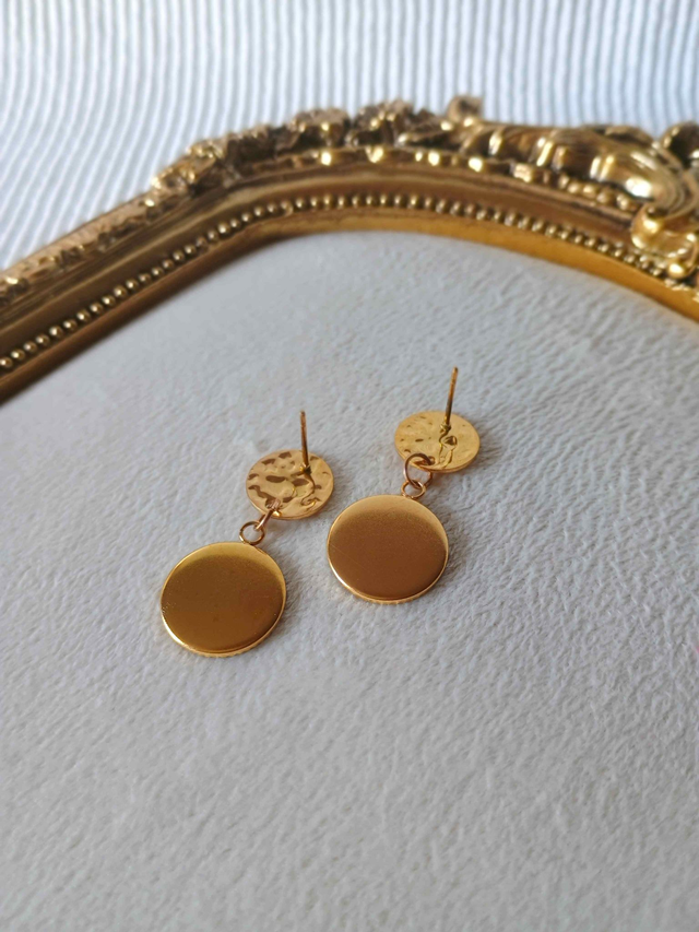 Boucles d'oreilles MARTELÉE Chevron violine