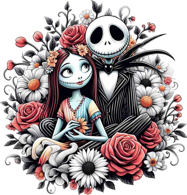 Nightmare Before Christmas Jack &amp; Sally DTF 
