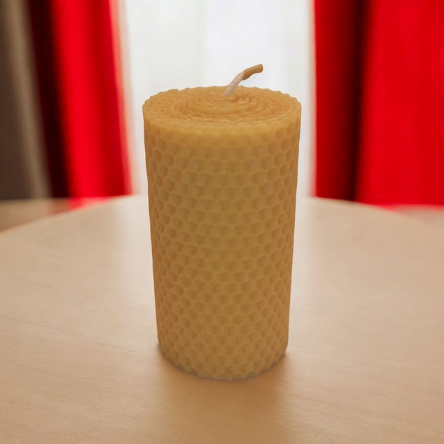 4x Bienenwachskerze Waben-Kerze | 9,5x Ø 5,5cm |direkt vom Imker | 100 % Bienewachs