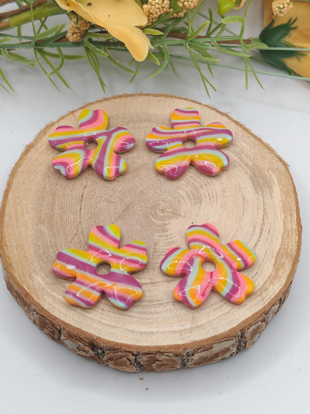 Fleurs Iles Bleu/Jaune/Rose/Violet