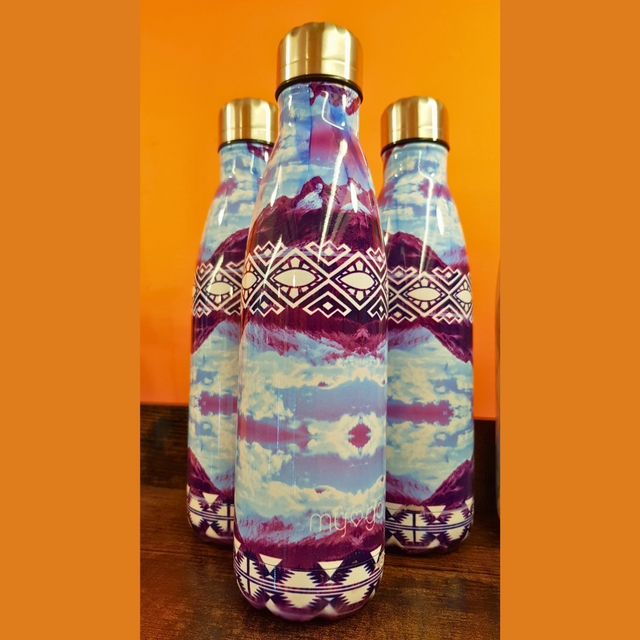 Stainless Steel Water Bottle, Insulated, 12hrs Hot &amp; 24hrs Cold Drinks, BPA Free, 500ml - Purple | Nomara