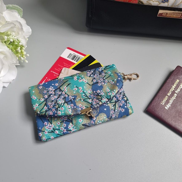 Porte-carte &amp; pièces &quot;Akina&quot; turquoise