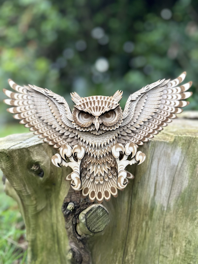 Hibou Mural Multicouche