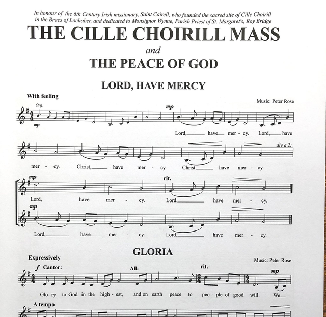 RCM113 THE CILLE CHOIRILL MASS / THE PEACE OF GOD  CHOIR ONLY EDITION 