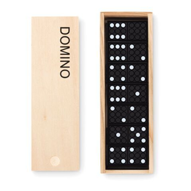 Domino set with 28 pieces