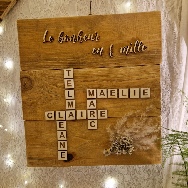 Tableau scrabble bois 30x30