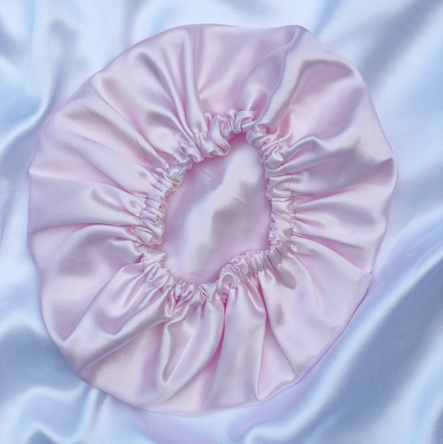 Pink Satin Hair Bonnet