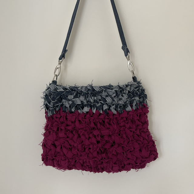 Rumpus crochet denim  handbag