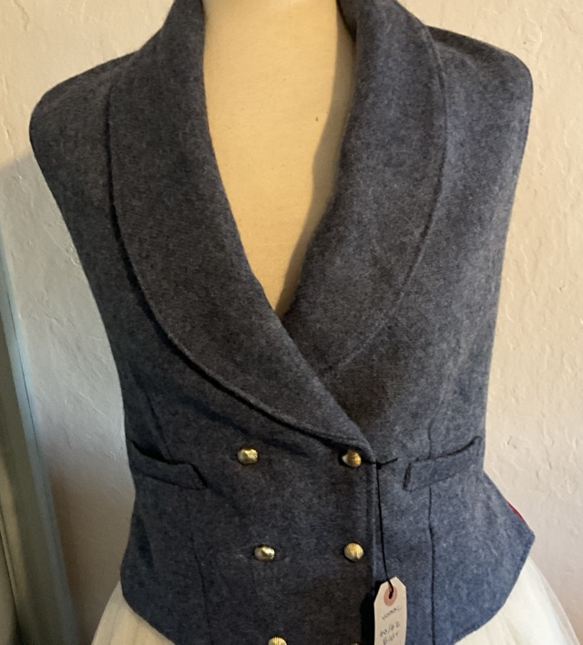 Victorian blue wool vest