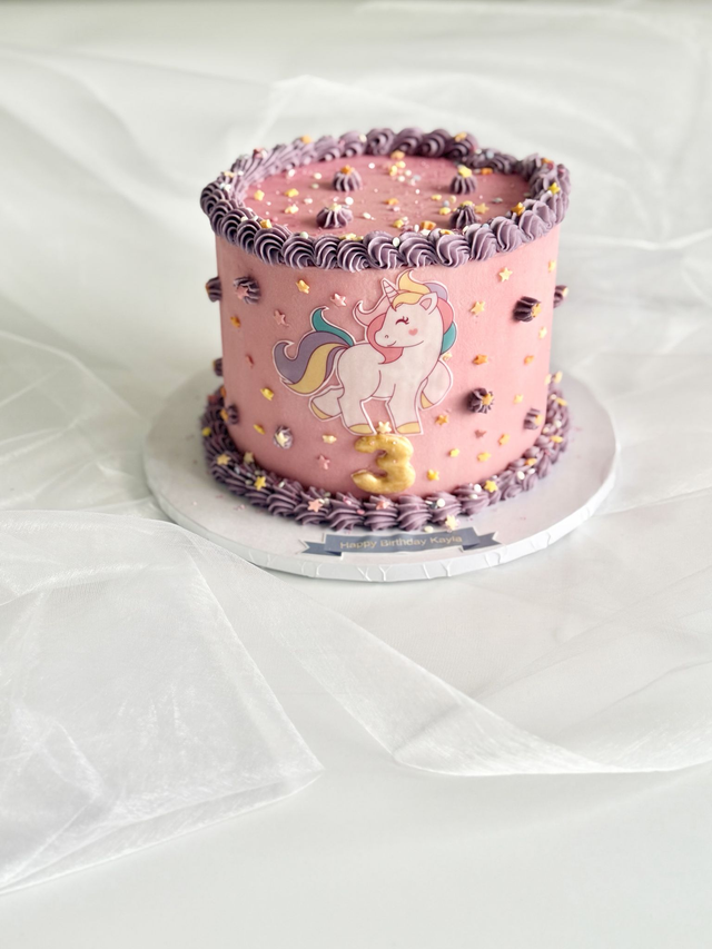 Pink Unicorn Birthday cake