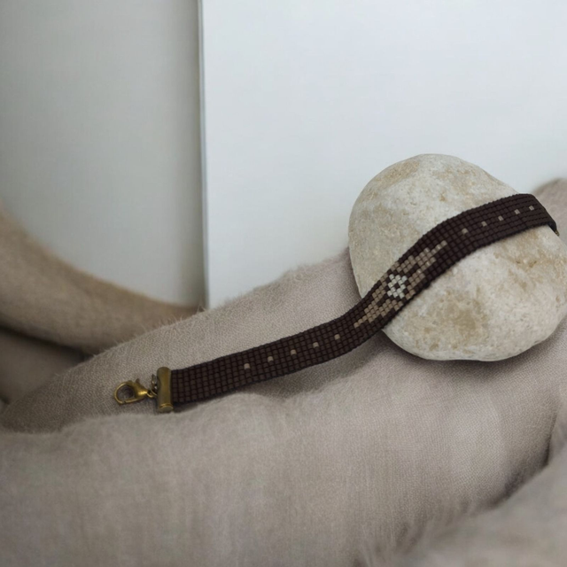 Bracelet marron et taupe