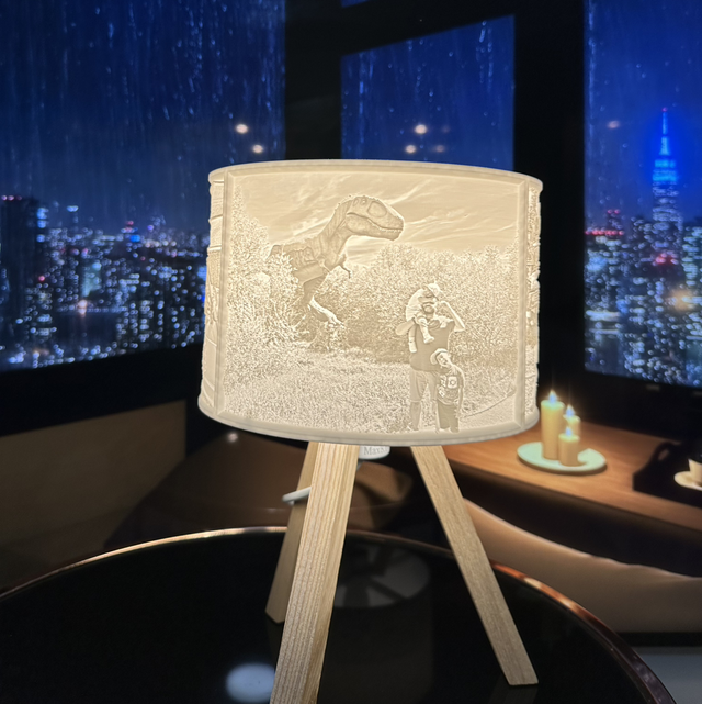 3D Printed Lithophane Lamp Shade