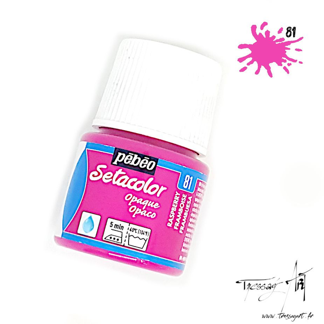 PEBEO - PEINTURE TEXTILE SETACOLOR OPAQUE ROSE FRAMBOISE 45mL - PB009081