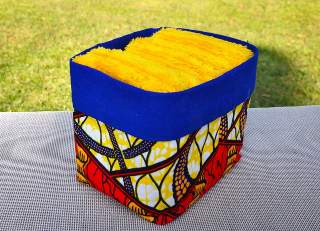 Panière Wax Vladia et 10 lingettes jaunes