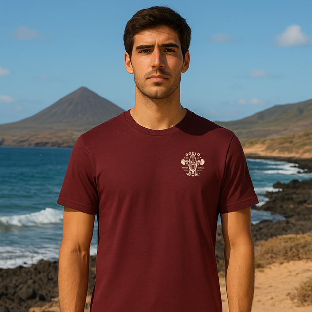 Camiseta gofio burdeos