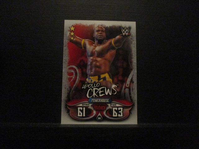 Apollo Crews - Raw Slam Attax Live Original Trading Card #84