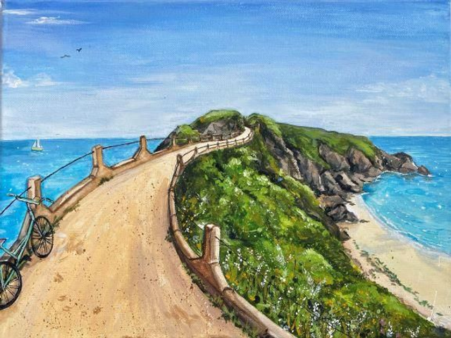 The Road Ahead - print of gouache, watercolour and ink painting by Bronwyn James