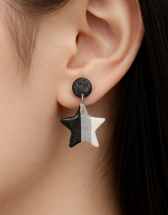 Boucles d'oreilles étoile de star