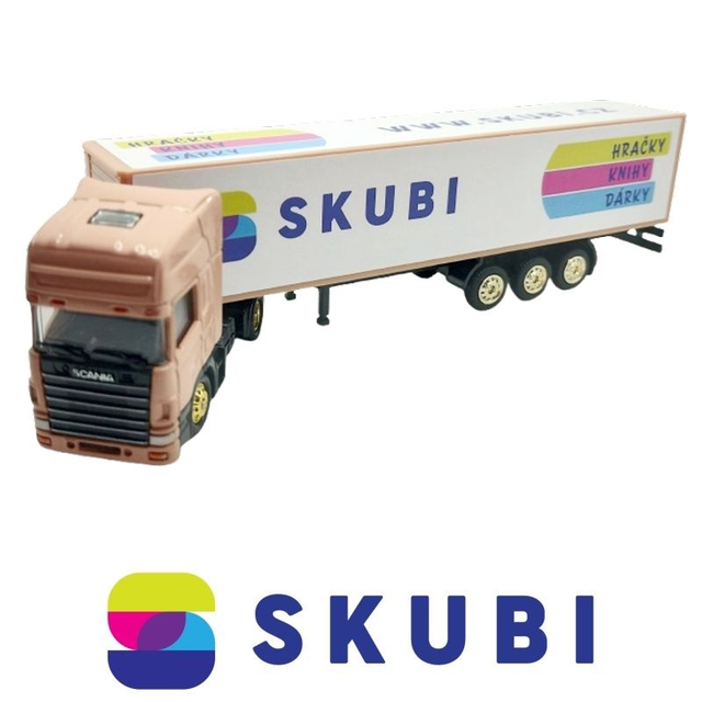 Reklamní kamion s návěsem Scania - SKUBI.cz - model 1:87 H0