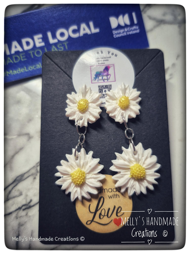 Daisy Flower Duo earrings 