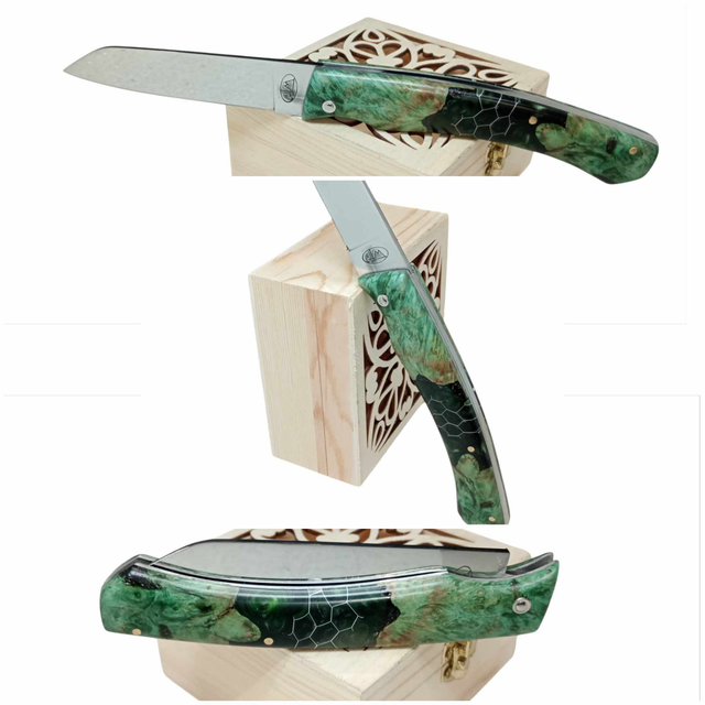 L&#039;Ambacien ®™ polymiroir inox en Loupe de tilleul hybride