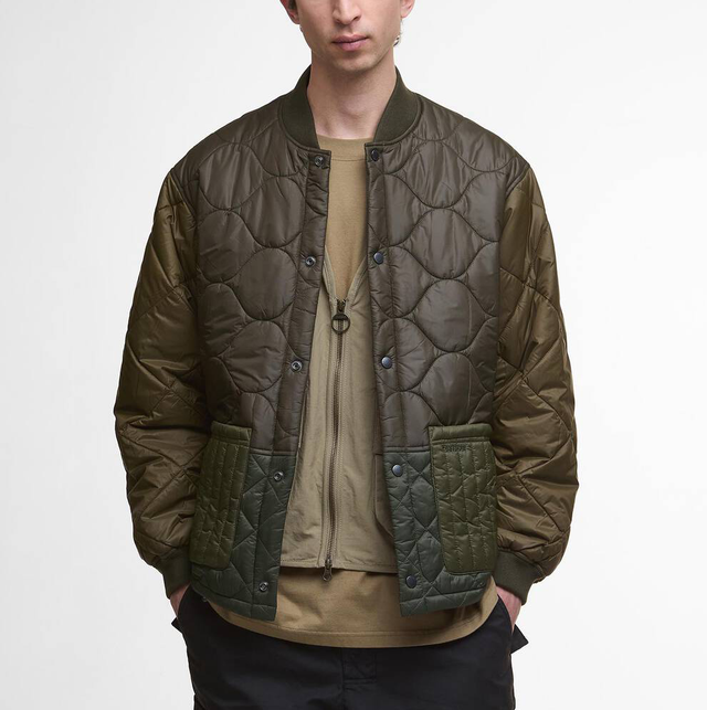 Barbour Cording Quilted Jacket Army Green