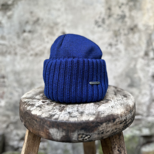 Stetson Beanie Merino Donker Blauw 