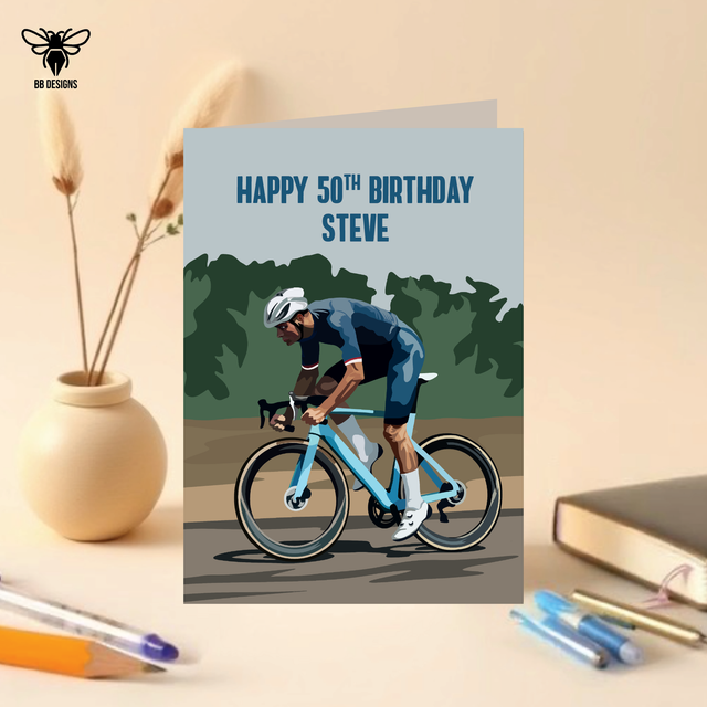 Cycling - Birthday Card