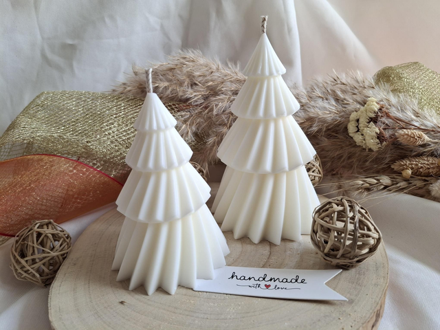 2er Set Tannenbaum Standkerze