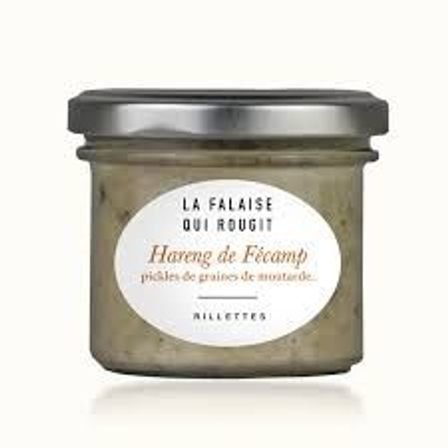 Rillette de Hareng fumé et pickles de graines de moutarde 90g Falaise qui rougit