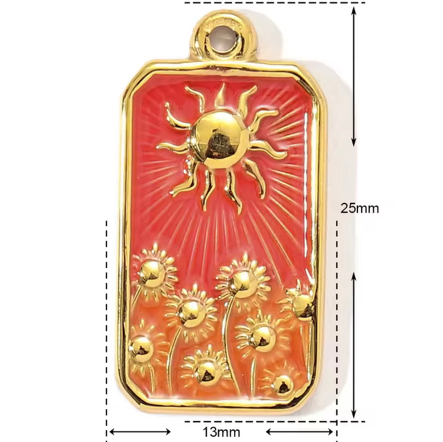 Charm sole e tarassaco arancio 