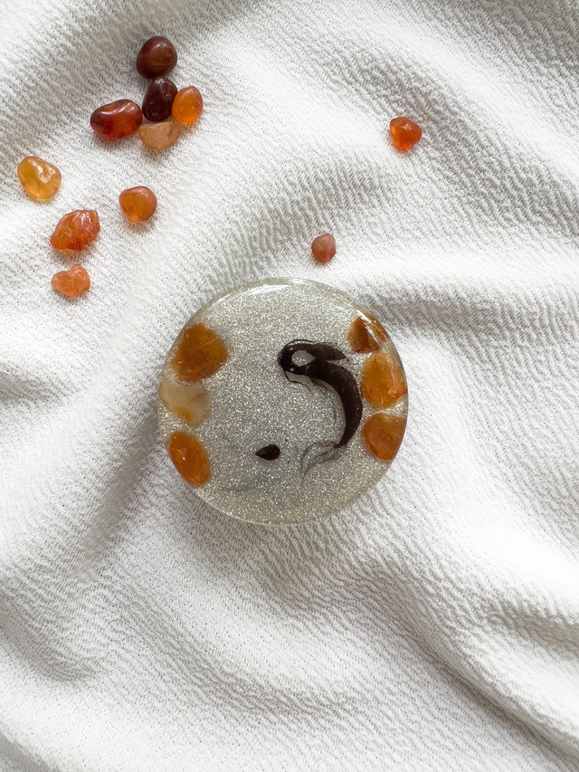 Suporte Pop pra Celular Peixes Yin/Yang pra Equilibrar Energias e Emoções