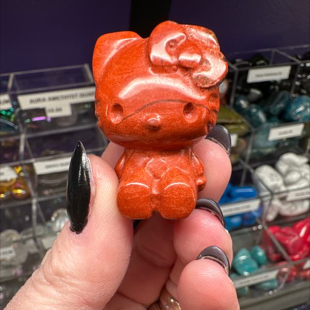 Red Jasper Hello Kitty 