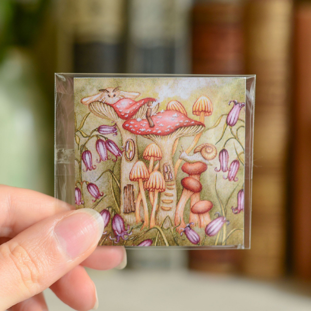 "A Mushroom Village" Magnet