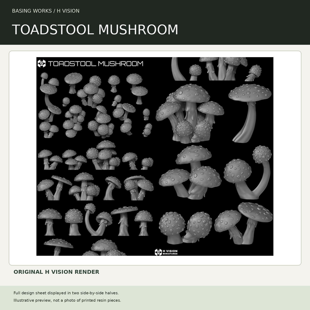 H Vision - Toadstool Mushroom