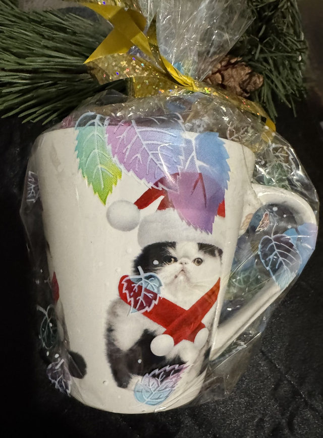 Christmas Mug Filled with Sweets