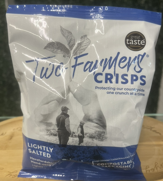 Two Farmers Crisps lightly salted 40g
