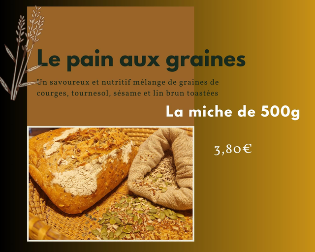 Le Pain aux graines 500g