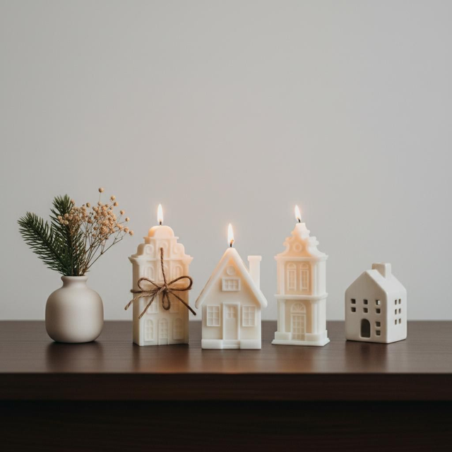 Trio de maisons de Noël